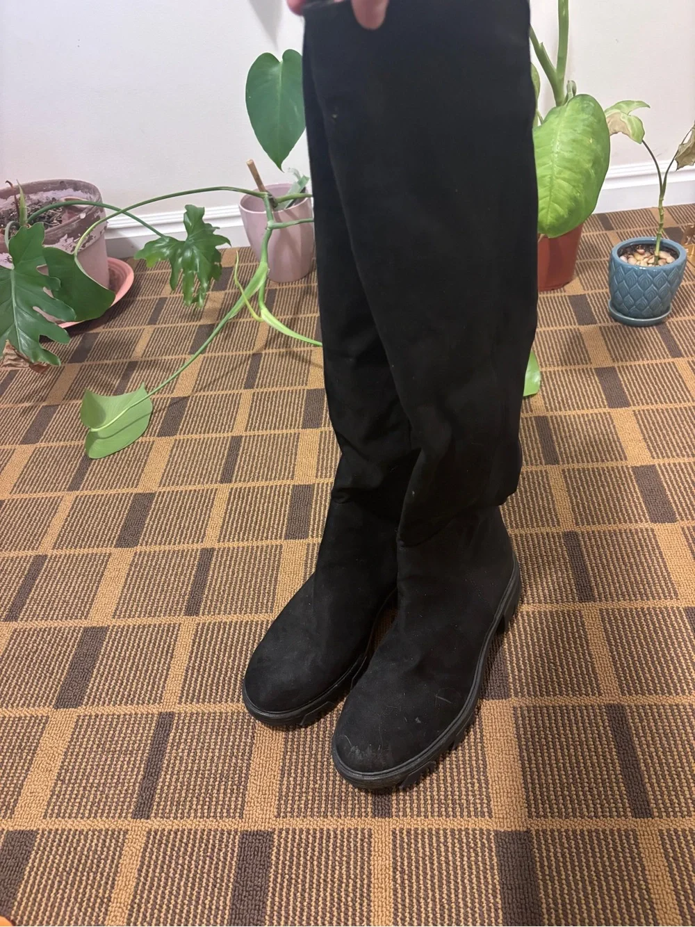 Black Textile Boots